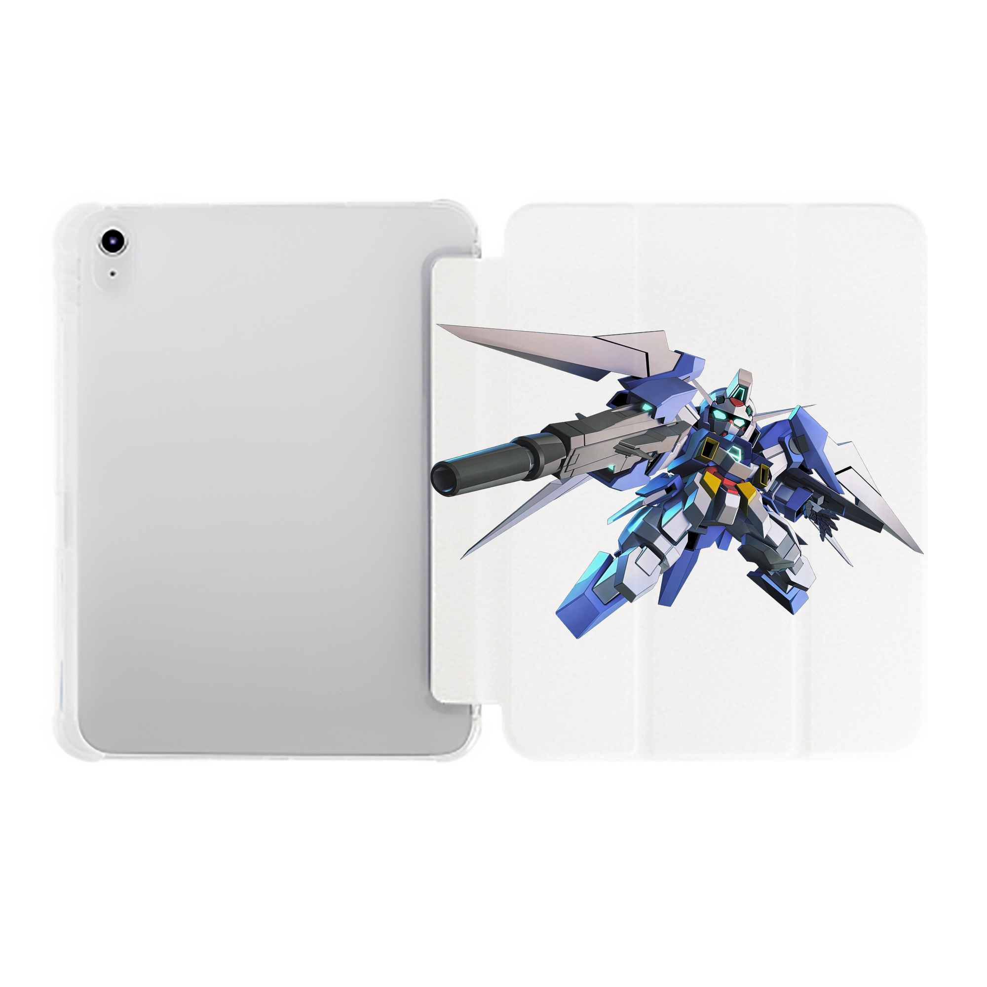 （画像用） 機動戦士ガンダム Mobile Suit Gundam IPad ケース ペン収納付き 三つ折りスタンド PUレザー×シリコン 対応機種9.5/10.5/10.9インチ